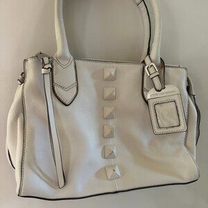 Aimee Kestenberg Ivory 3 Top Entrance Leather Shoulder Bag